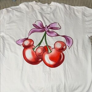 Cherry Graphic White Tee